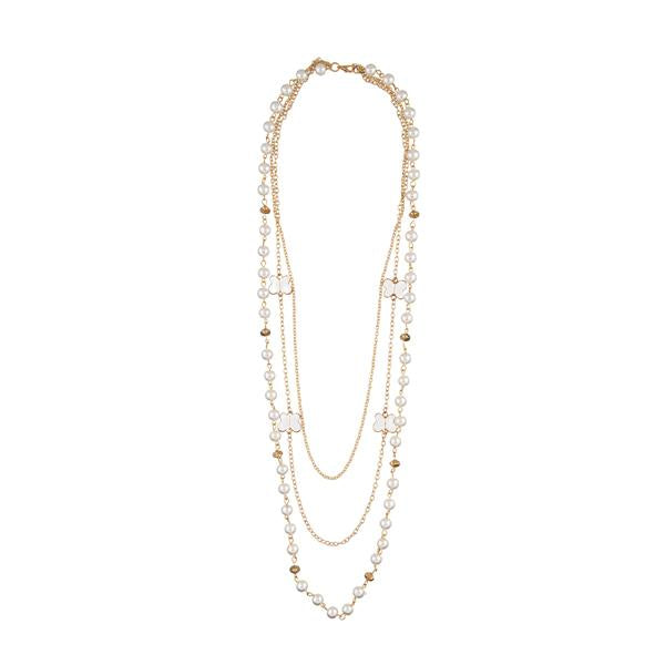 Urthn Gold Plated Pearl Fusion Necklace - 1107013