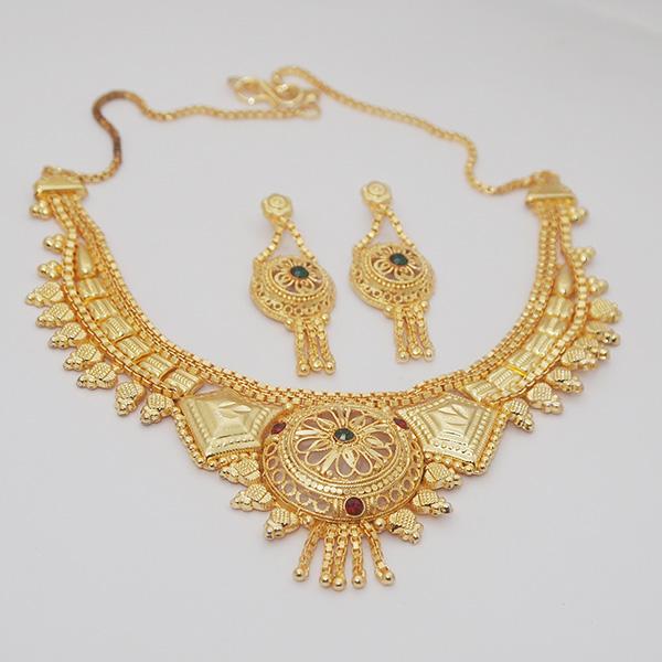 Kalyani Brass Forming Gold Plated Necklace Set - 1108115
