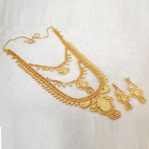 Kalyani Brass Forming Gold Plated Necklace Set - 1108123