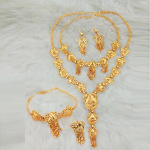 Kalyani Brass Forming Double Necklace Set - 1108149