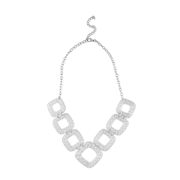 Urthn Silver Plated Statement Necklace - 1109206B