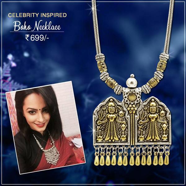 Jeweljunk 2 Tone Plated Zinc Alloy Boho Necklace - 1111006