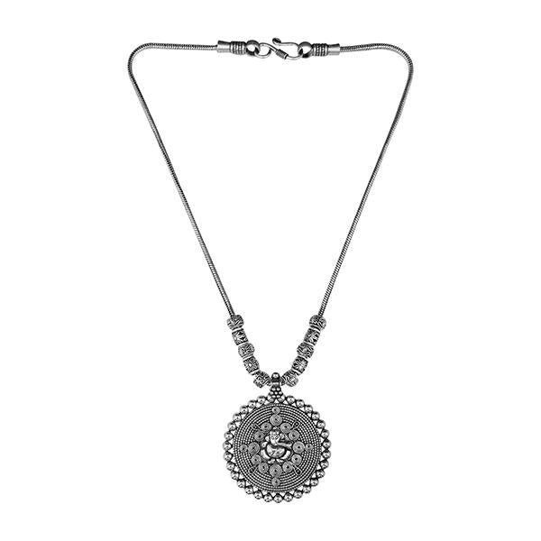 Jeweljunk Zinc Alloy Rhodium Plated Necklace - 1111026