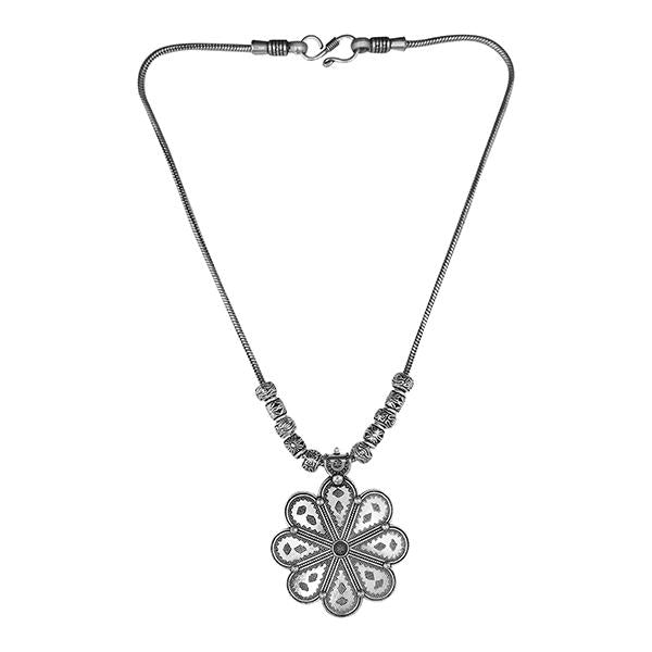 Jeweljunk Rhodium Plated Necklace - 1111027