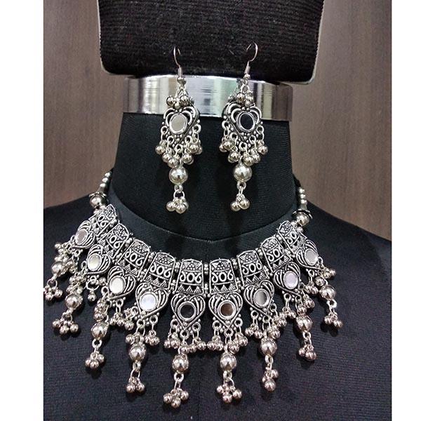 Jeweljunk Beads Drop Navratri Glass Necklace Set - 1112889