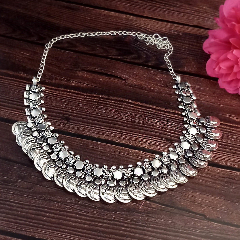 Jeweljunk Navratri Special Oxidised Plated Necklace