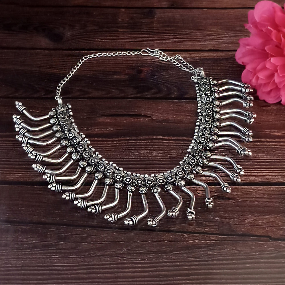 Jeweljunk Navratri Special Oxidised Plated Necklace