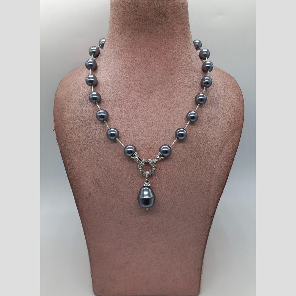 MG Beads Shallpearl Ghanti Pandent Necklace