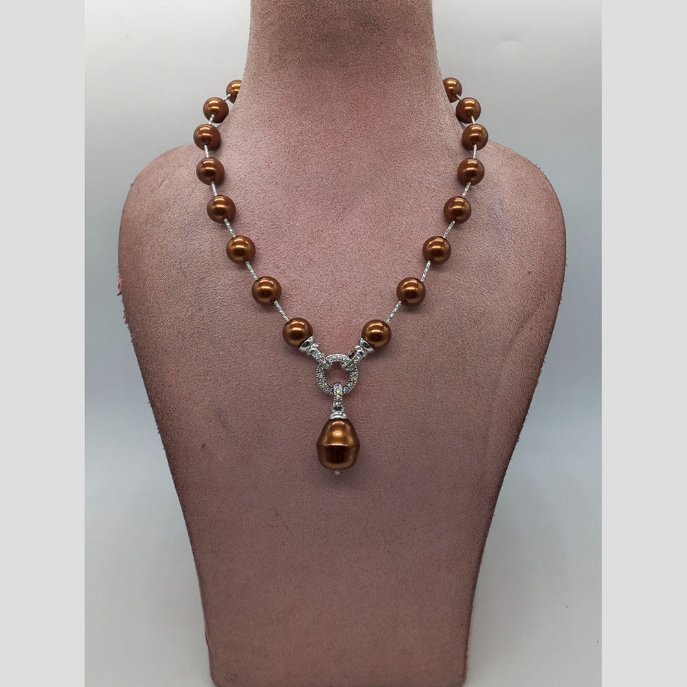 MG Beads Shallpearl Ghanti Pandent Necklace