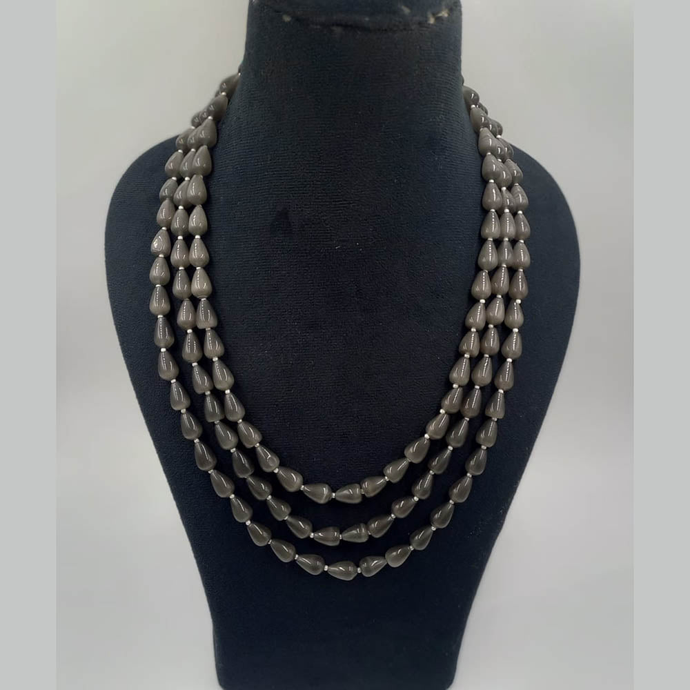 Beads Three Line Necklace