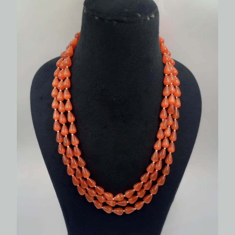 Beads Three Line Necklace