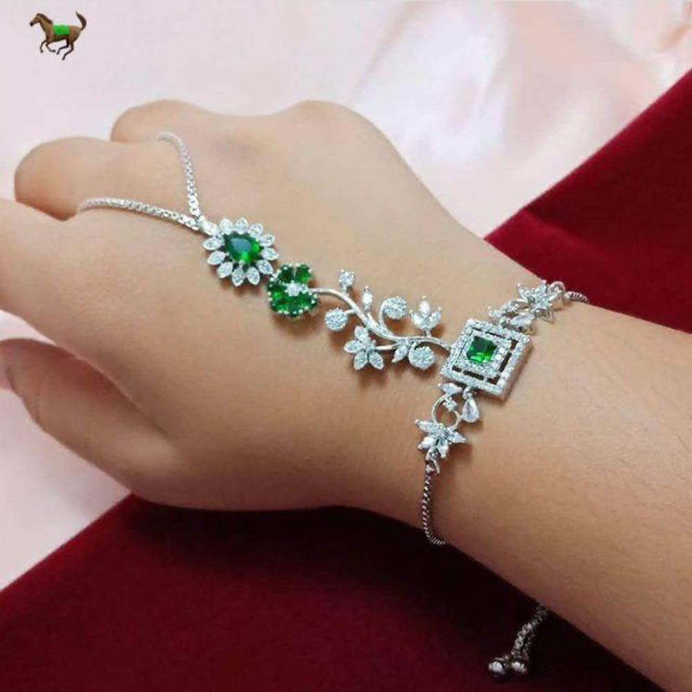 FS Collection AD Stone Chain Hand Panja
