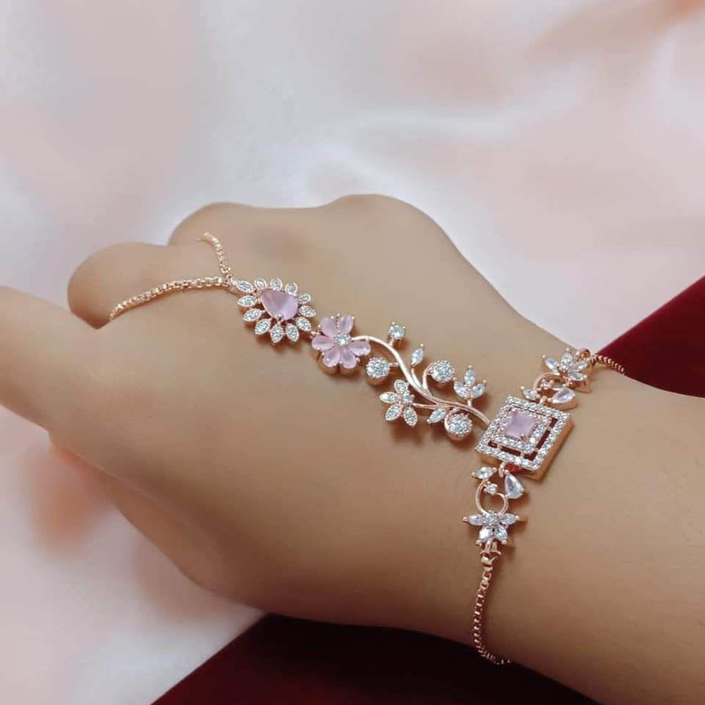 FS Collection AD Stone Chain Hand Panja