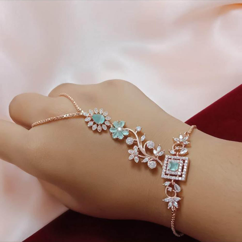 FS Collection AD Stone Chain Hand Panja