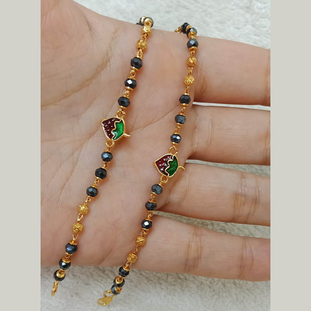 FS Collection Gold Plated Beads Payal