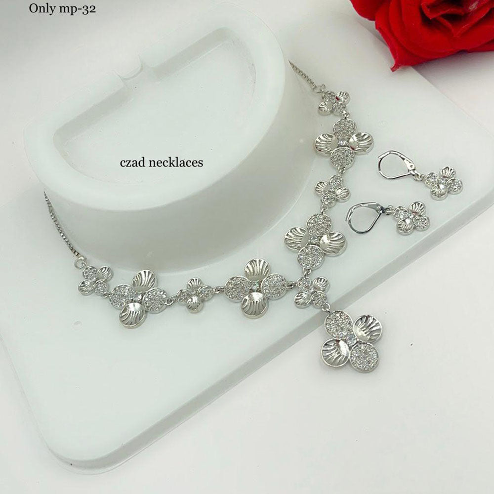 FS Collection AD Stone Plated Necklace Set
