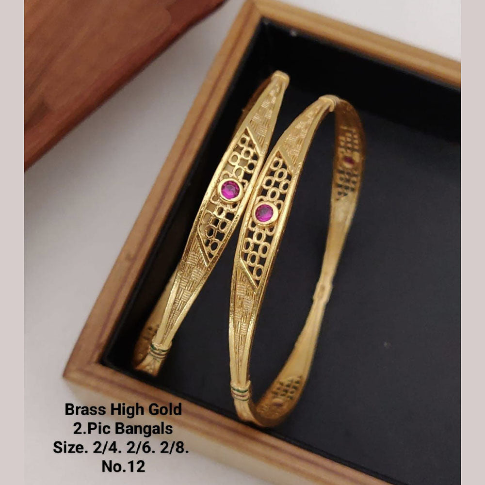 FS Collection Gold Plated Bangles Set