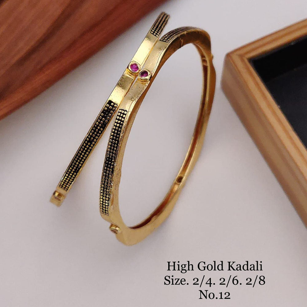 FS Collection Gold Plated Bangles Set - 11411173GL
