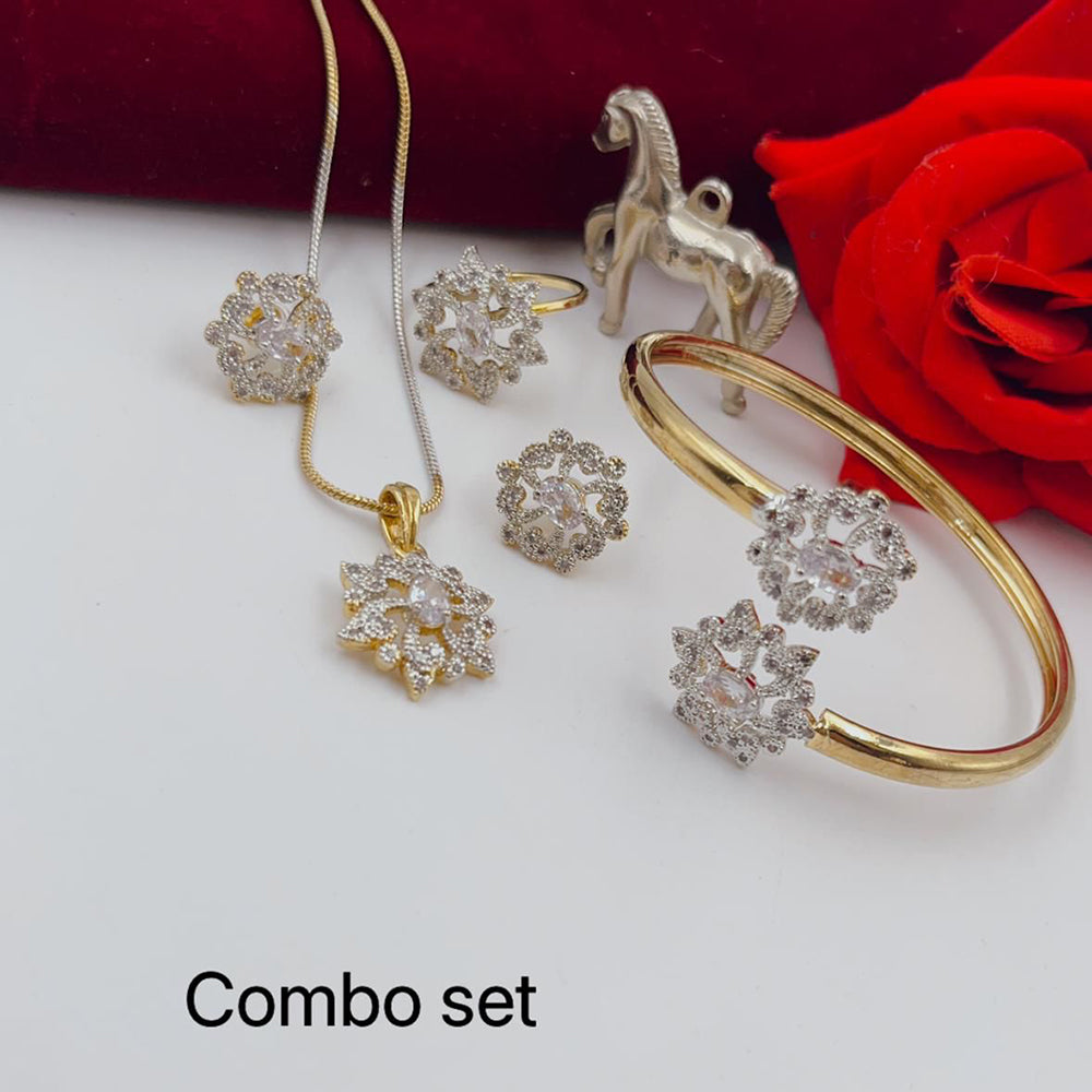 FS Collection Gold Plated Jewellery Combo