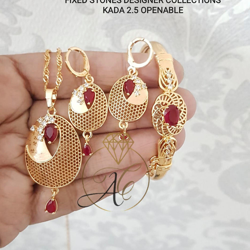 FS Collection Gold Plated Jewellery Combo