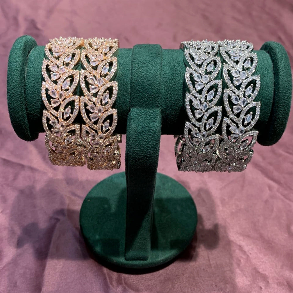 FS Collection AD Stone Bangles Set