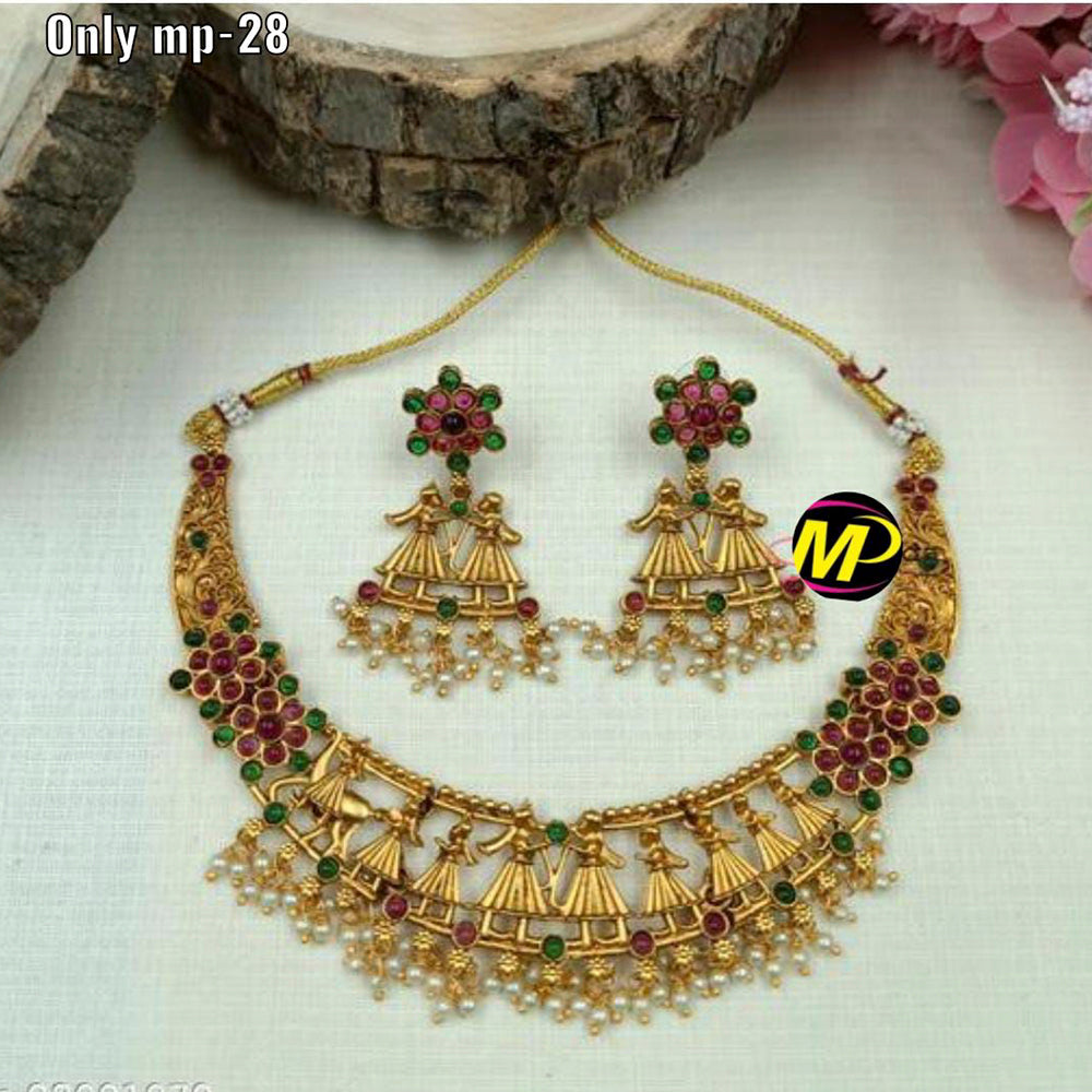 FS Collection Pota Stone Choker Necklace Set