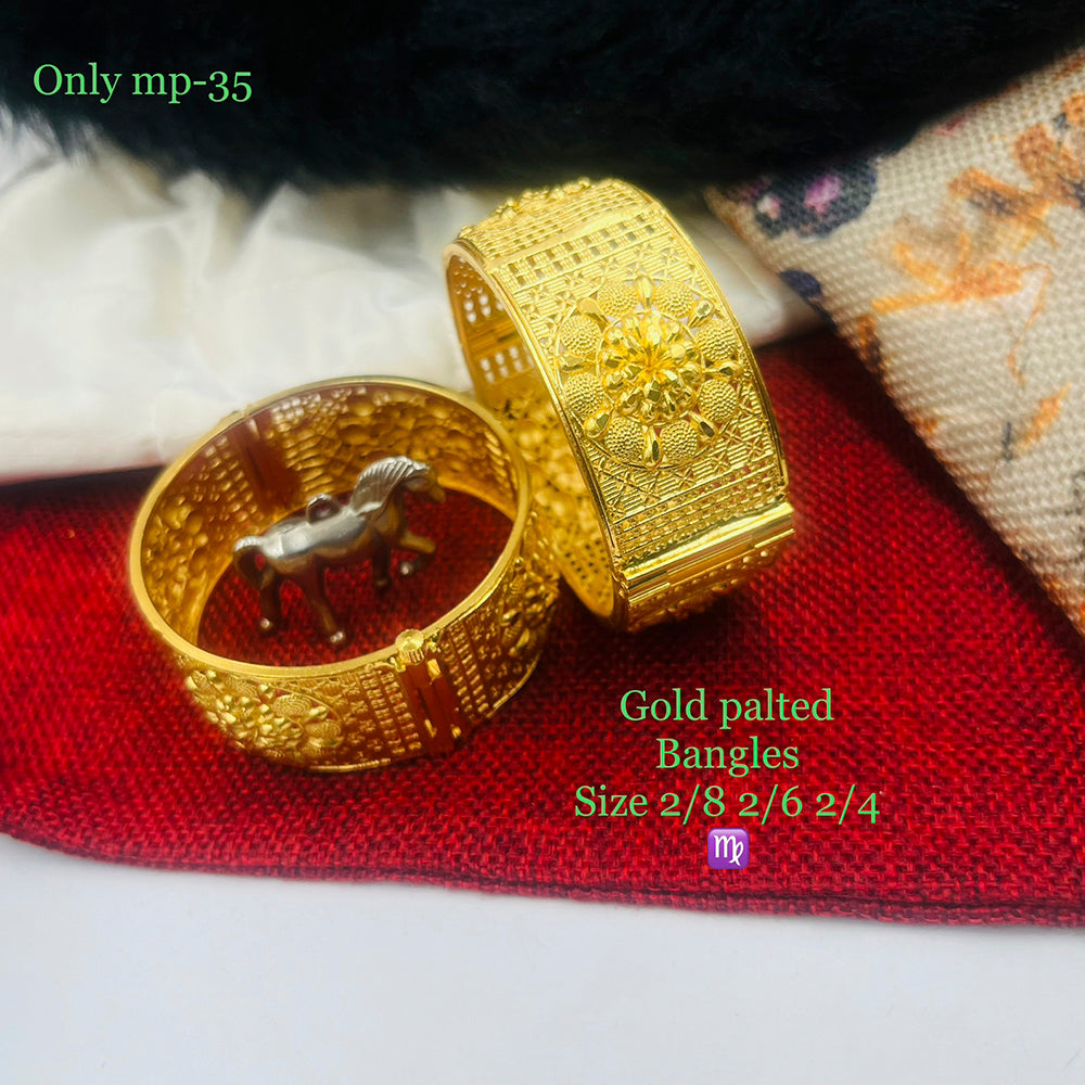 FS Collection Gold Plated Bangles Set