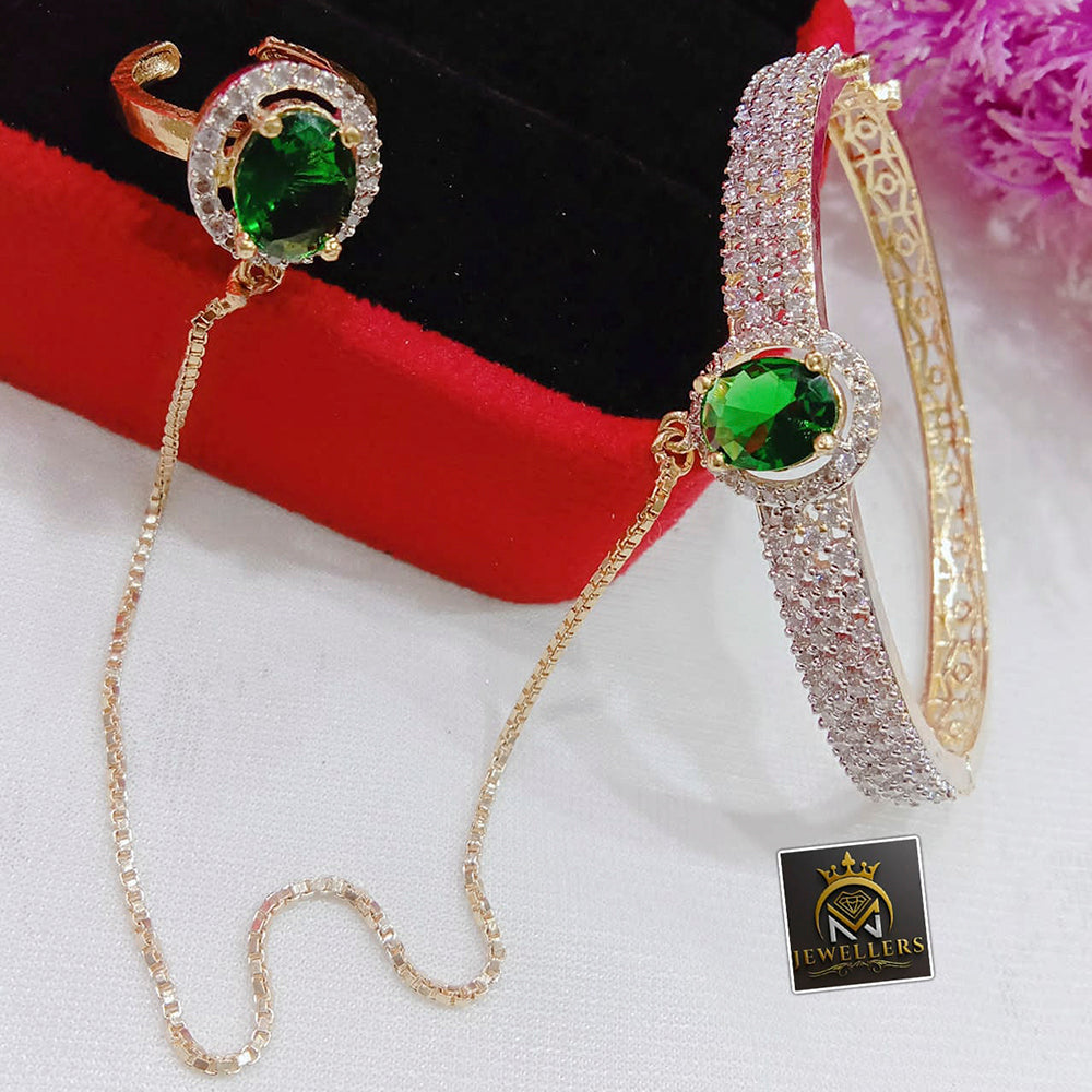 FS Collection AD Stone Chain Hand Panja