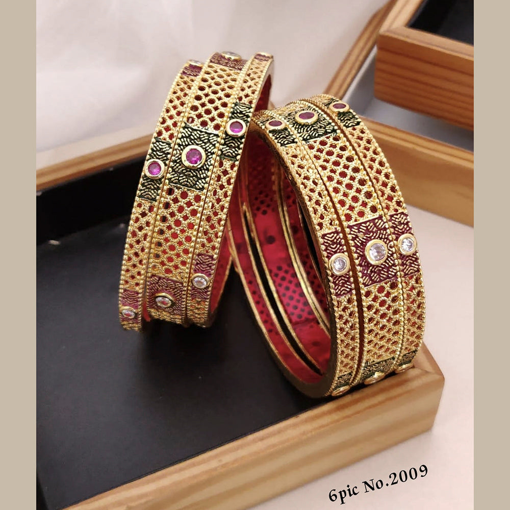 FS Collection Gold Plated Bangles Set