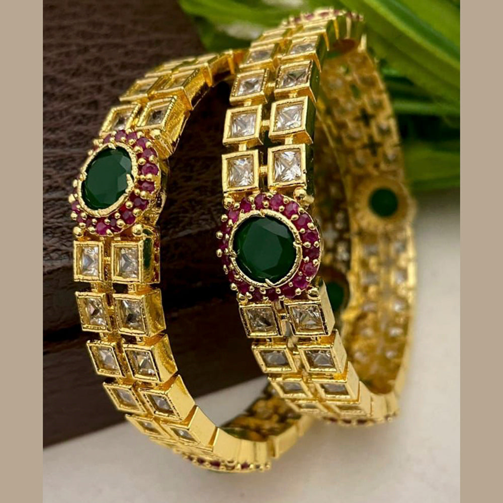 FS Collection Gold Plated Bangles Set