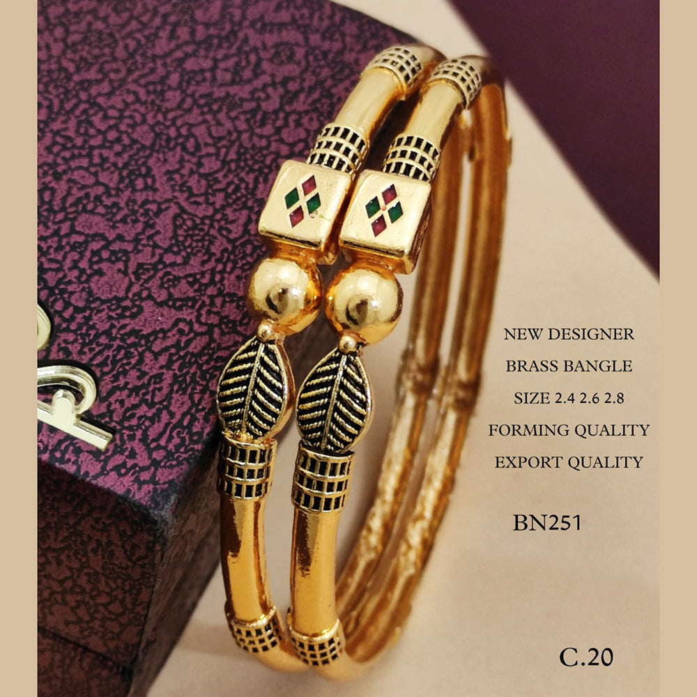FS Collection Gold Plated Bangles