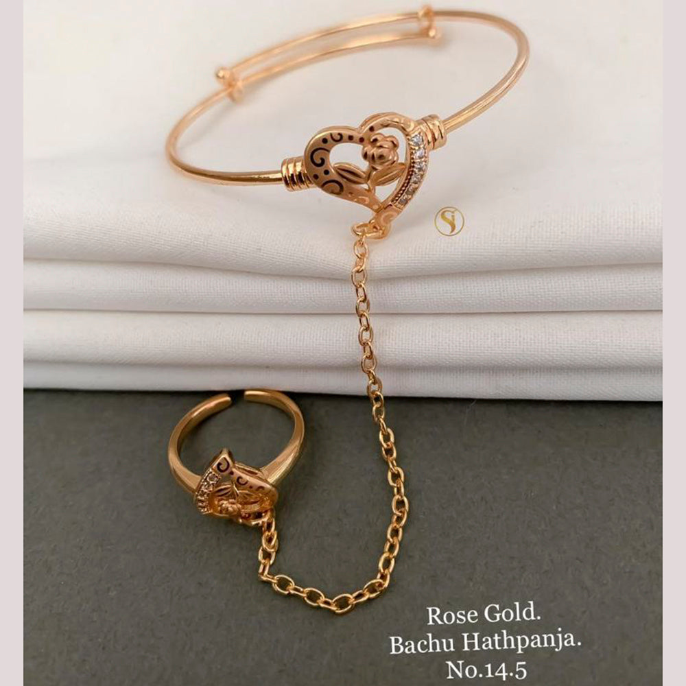 FS Colletion Rose Gold Plated Hand Harness