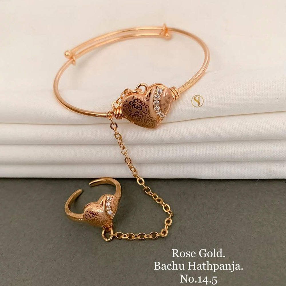 FS Colletion Rose Gold Plated Hand Harness
