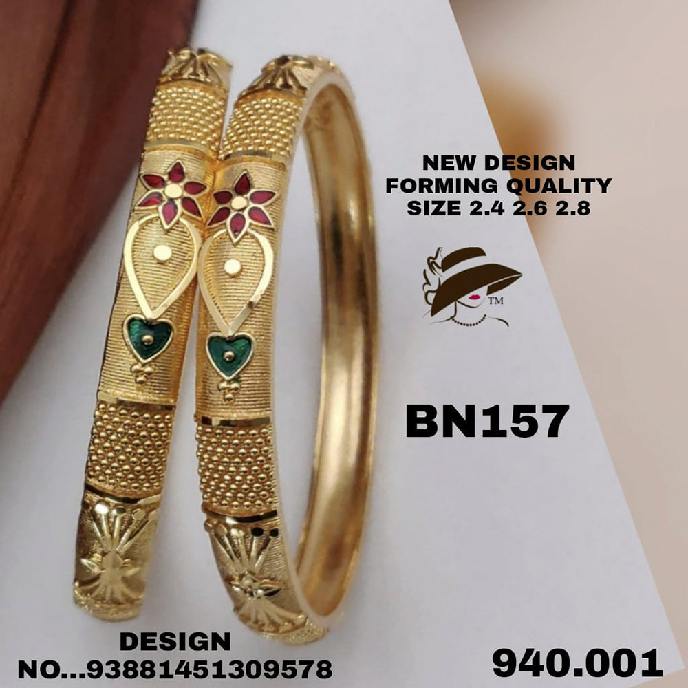 FS Collection Gold Plated Bangles Set