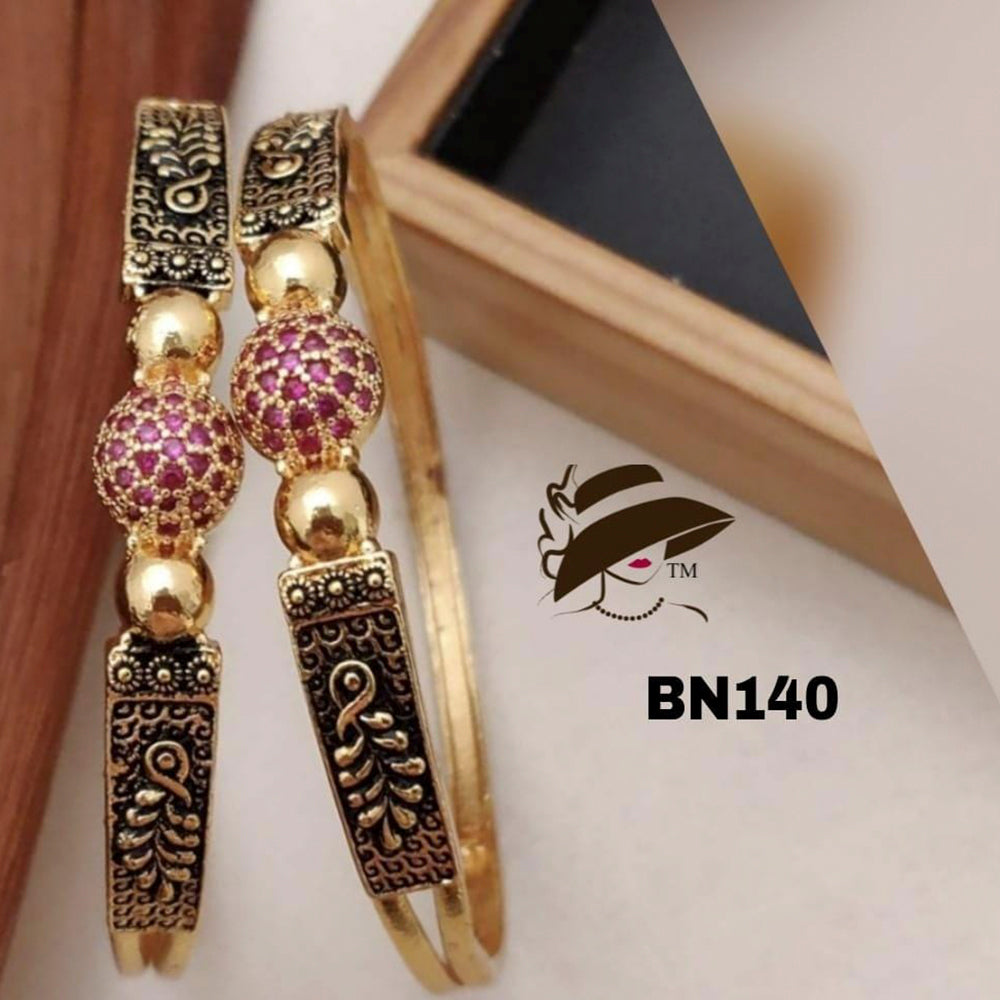 FS Collection Gold Plated Bangles Set