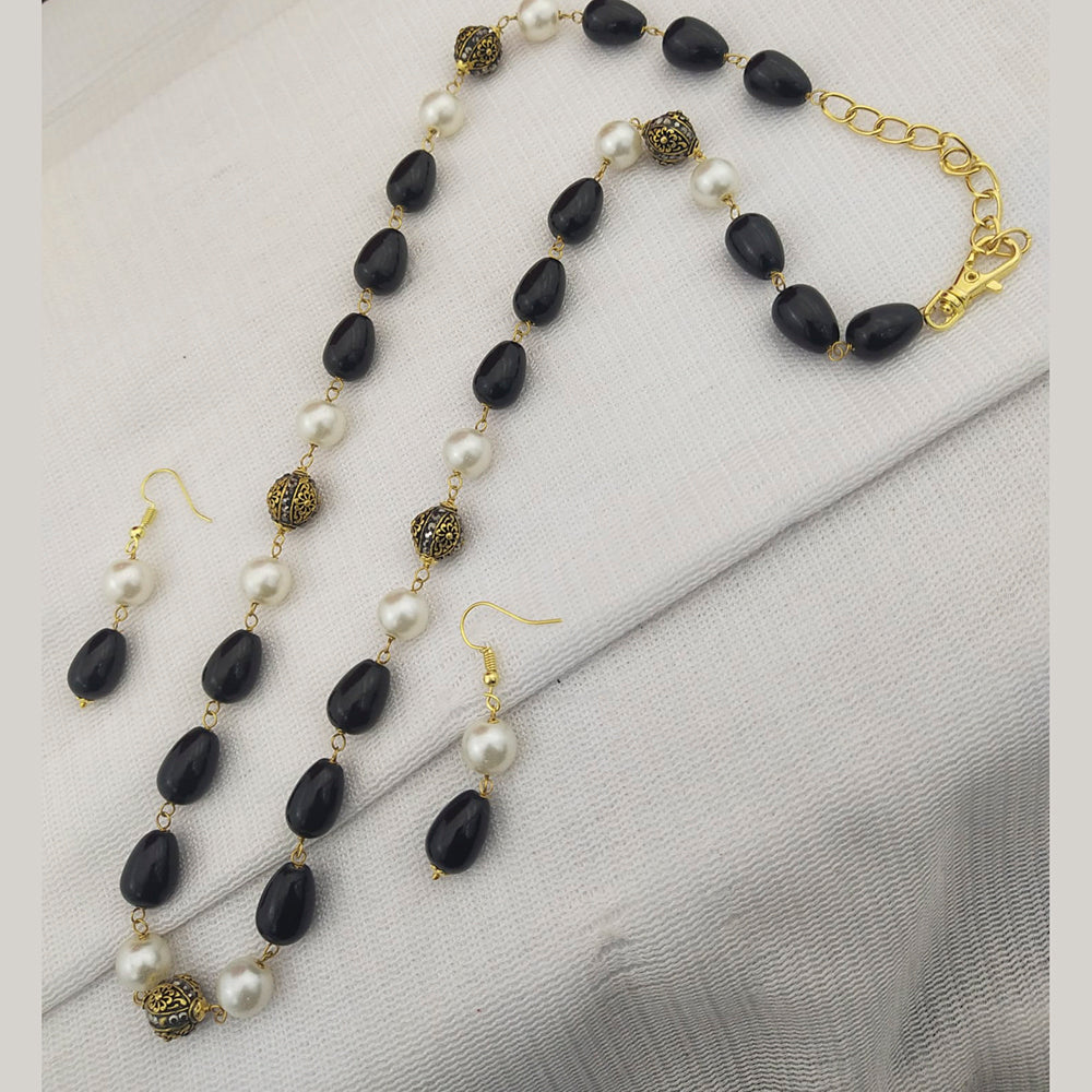 FS Collection Gold Plated Baeds Necklace Set