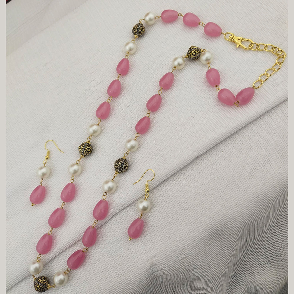 FS Collection Gold Plated Baeds Necklace Set