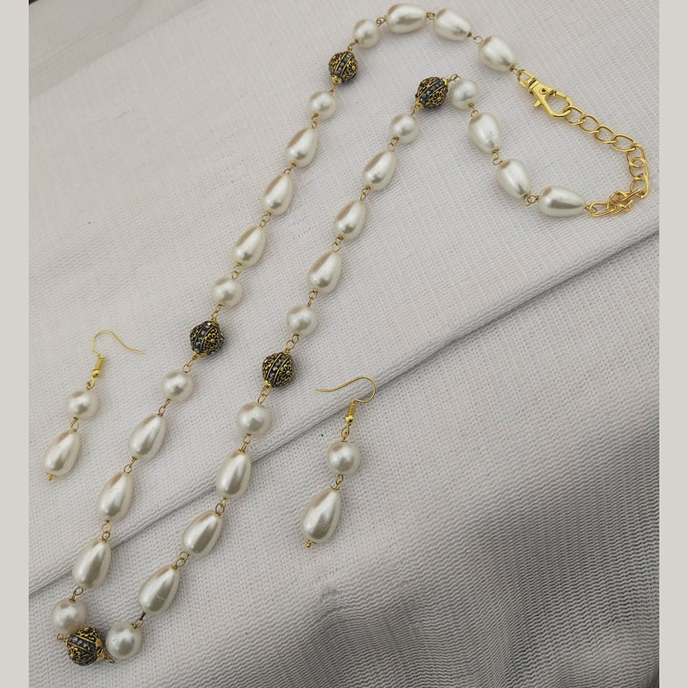 FS Collection Gold Plated Baeds Necklace Set