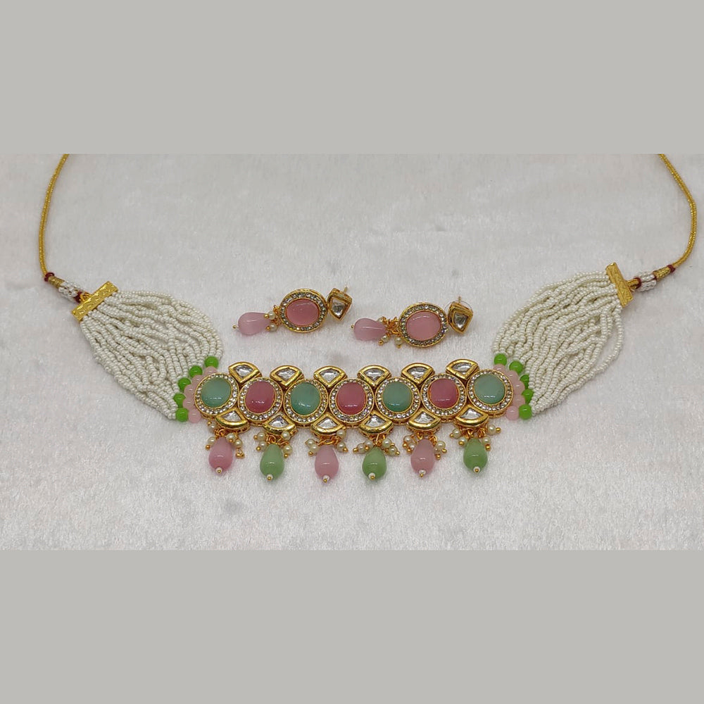 FS Collection Gold Plated Austrian Stone Necklace Set