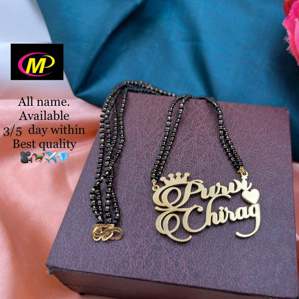FS Collection Gold Plated Customize Name Mangalsutra