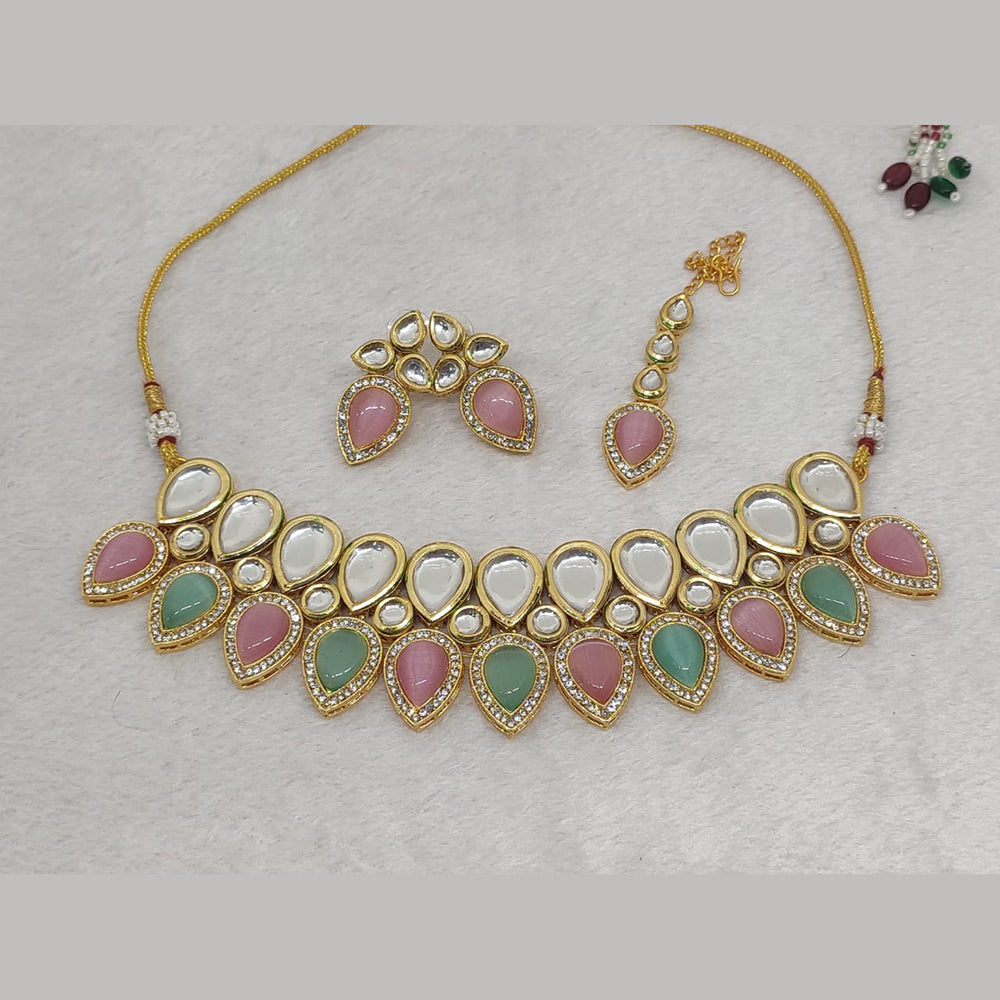 FS Collection Kundan Stone Choker Necklace Set