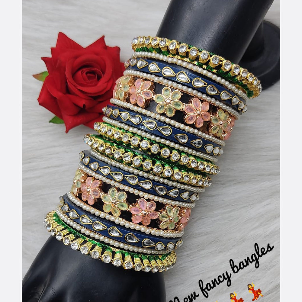 FS Collection Gold Plated Bangles Set