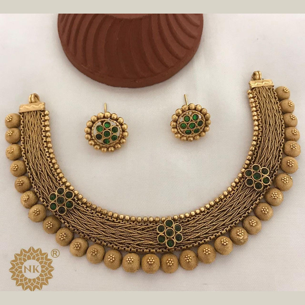 FS Collection Gold Plated Necklace Set