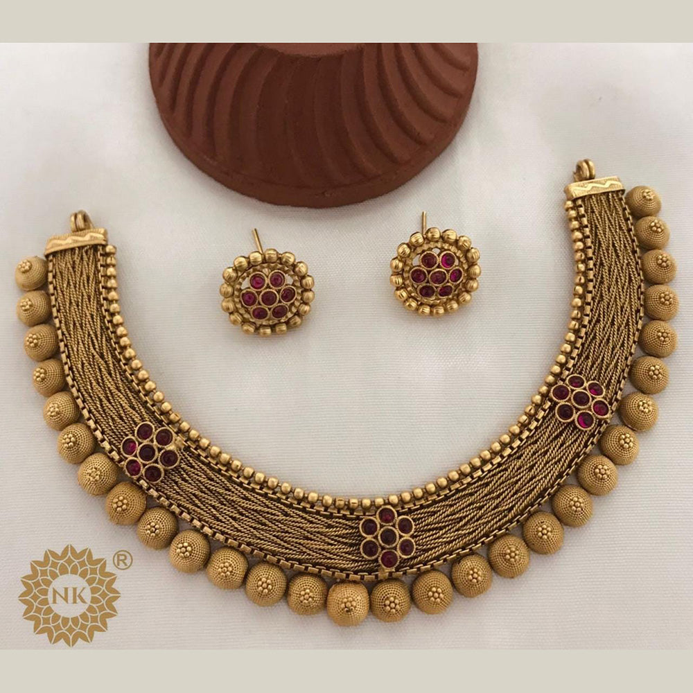 FS Collection Gold Plated Necklace Set