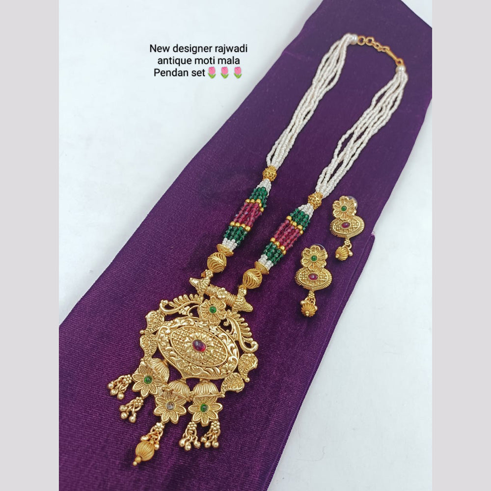 FS Collection Gold Plated Long Necklace Set