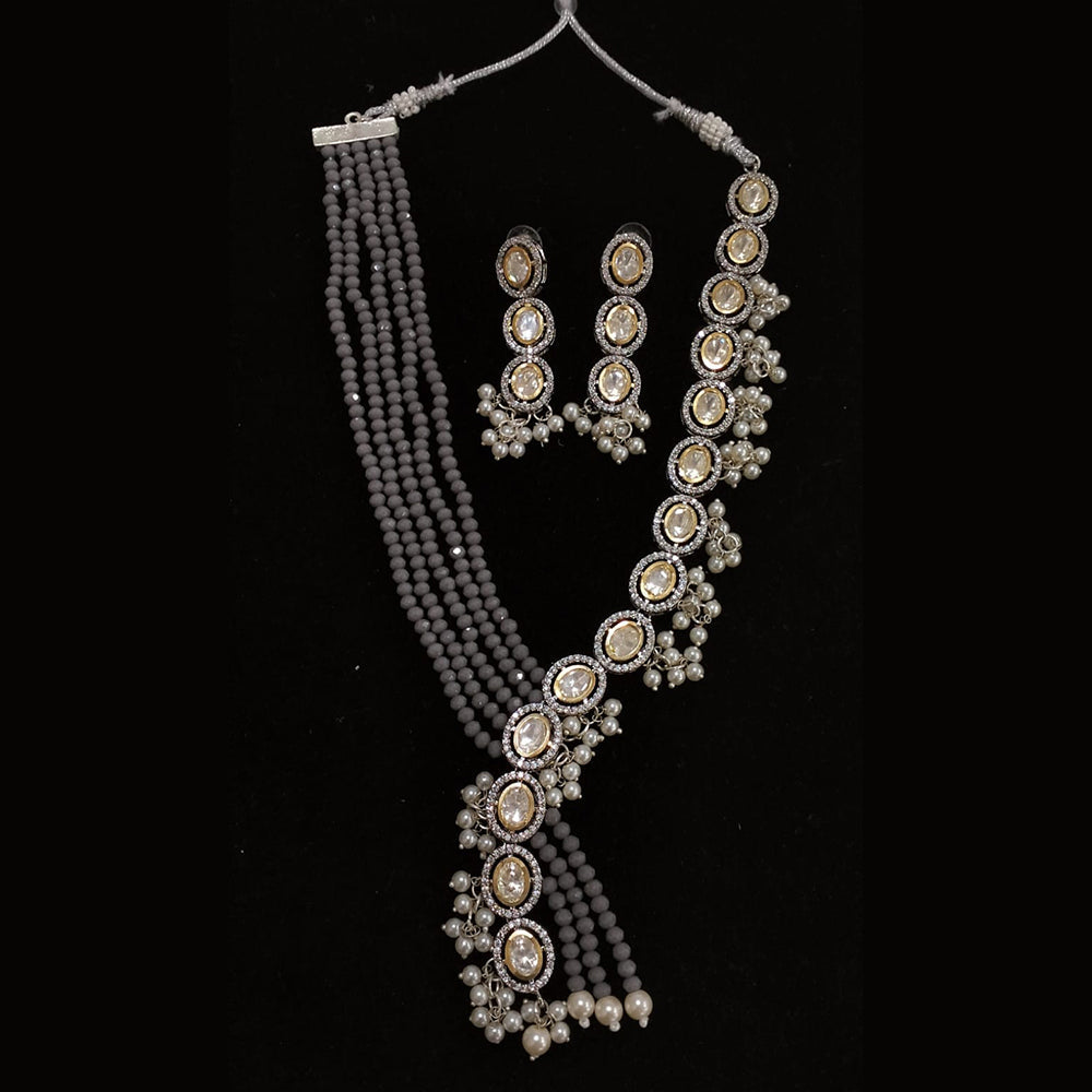FS Collection Gold Plated Austrain Stone Necklace Set