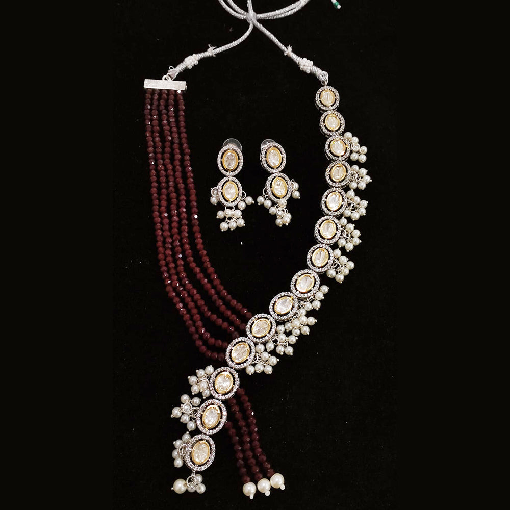 FS Collection Gold Plated Austrain Stone Necklace Set