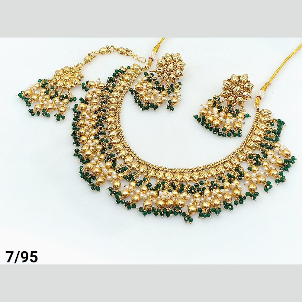 FS Collection Gold Plated Necklace Set