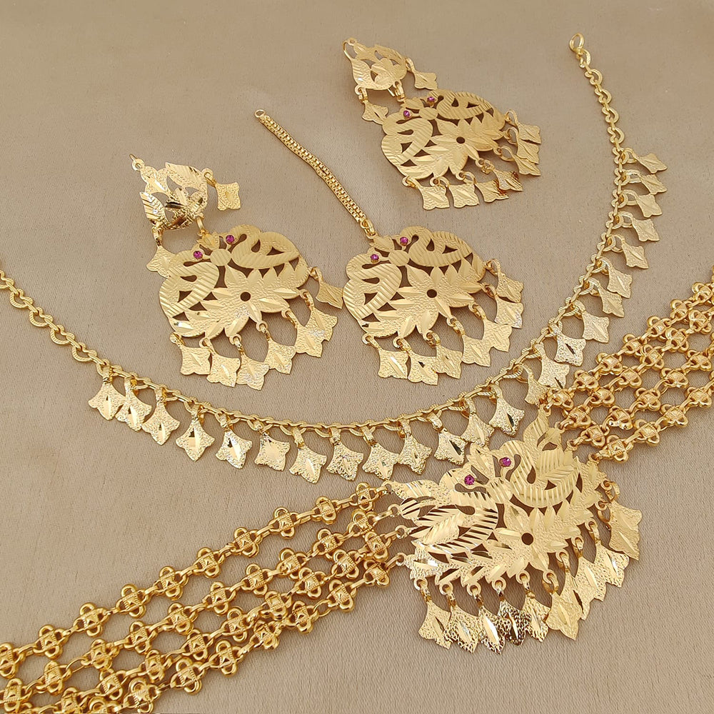 FS Collection Gold Plated Necklace Combo
