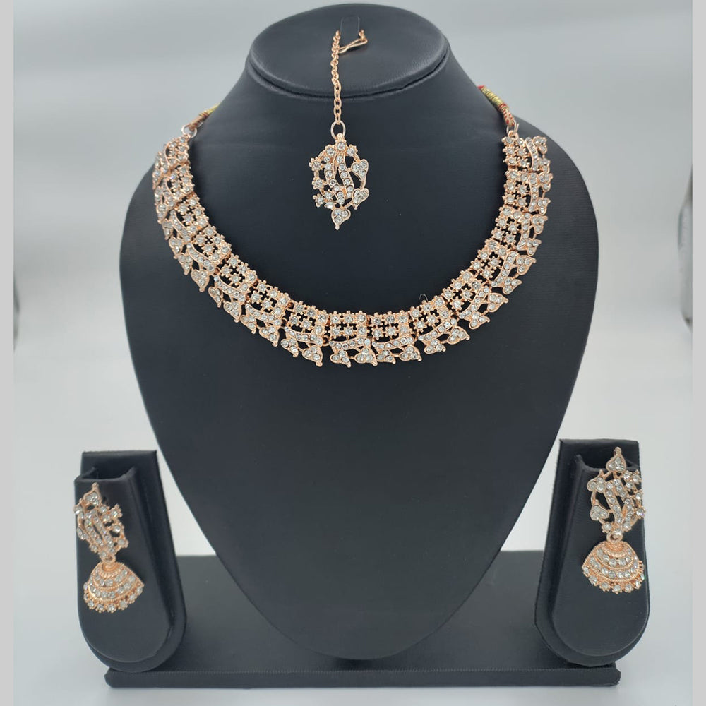 Hashtag Jewels Gold Plated Austrian Stone Necklace Set